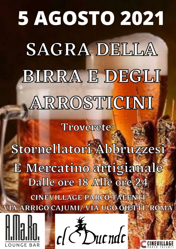 ROMA (RM): Sagra della birra e degli arrosticini 2021