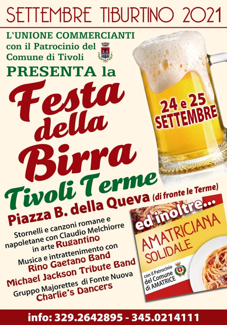 TIVOLI (RM): Festa della Birra 2021 a Tivoli Terme