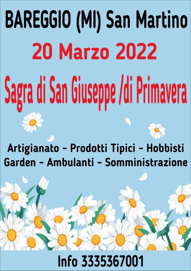 BAREGGIO (MI): Sagra di San Giuseppe/di Primavera 2022 a San Martino