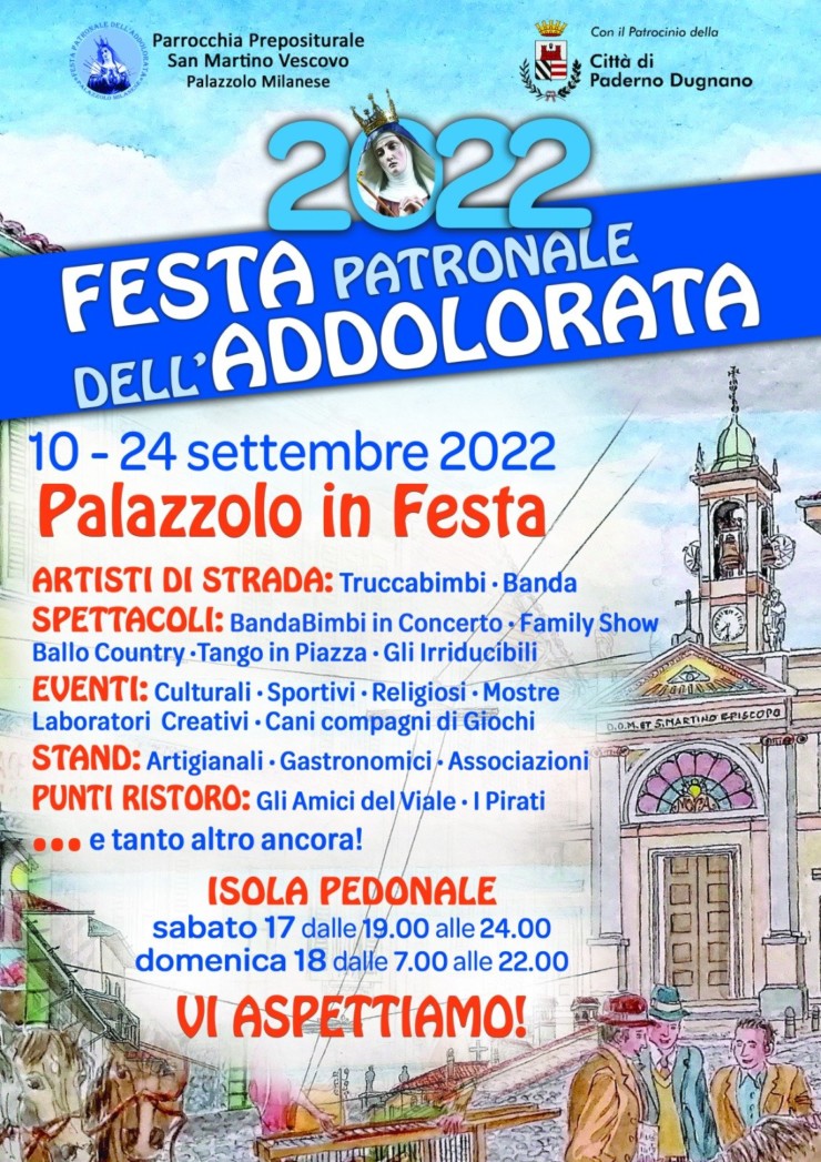 PADERNO DUGNANO (MI): Festa dell'Addolorata 2022 a Palazzolo Milanese
