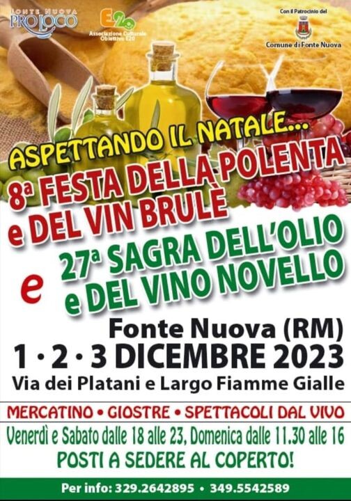 FONTE NUOVA (RM): Festa della polenta e del vin brulè 2023