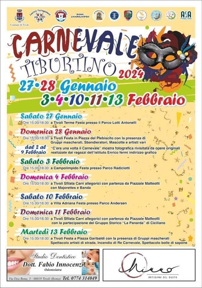 TIVOLI (RM): Carnevale Tiburtino 2024